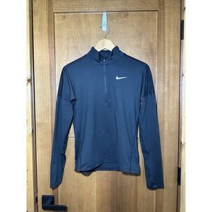 Nike Running Dri-FIT Women's Black 1/4 Zip Long Sleeve Pullover Size XS‎